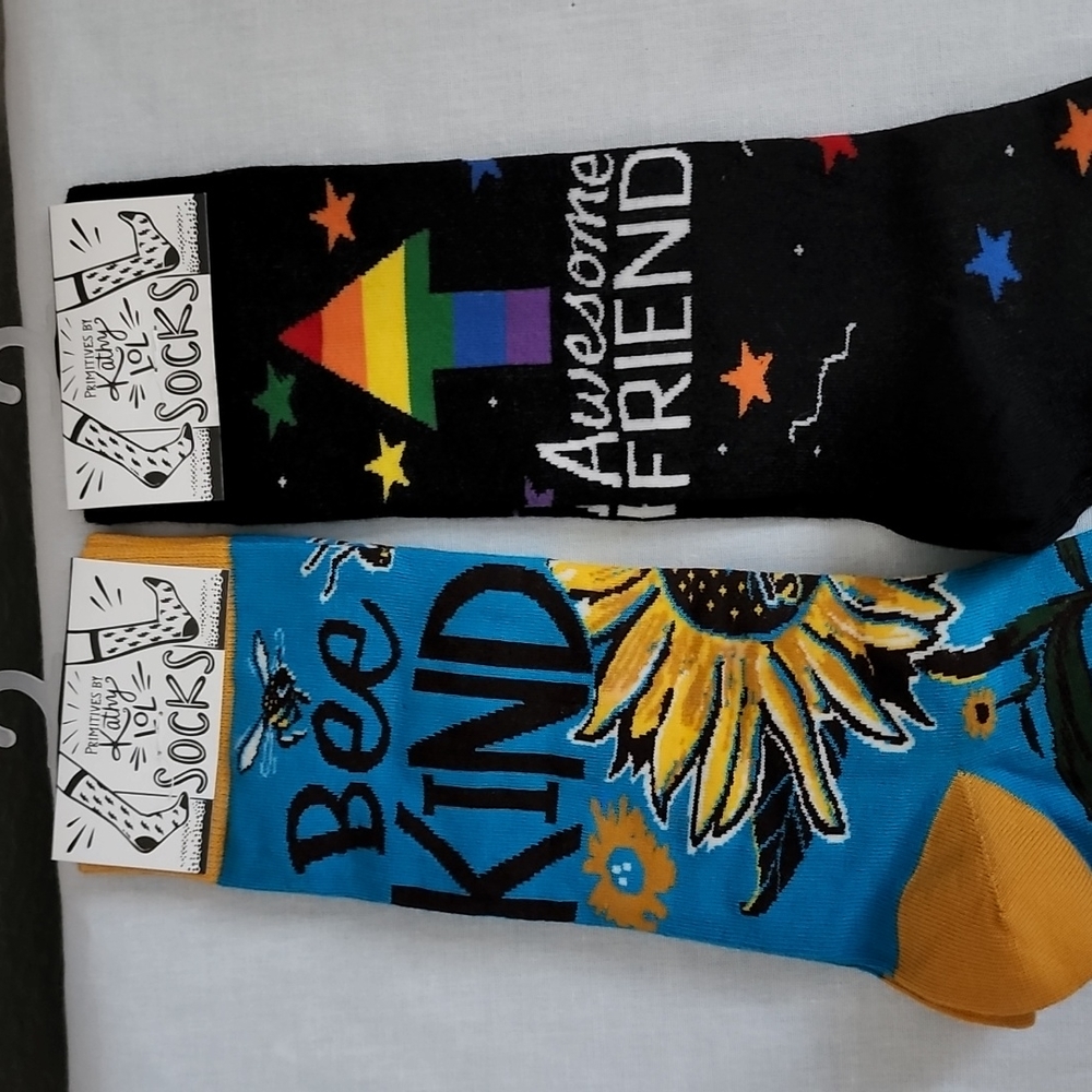2 pairs Primitives by Kathy lol socks